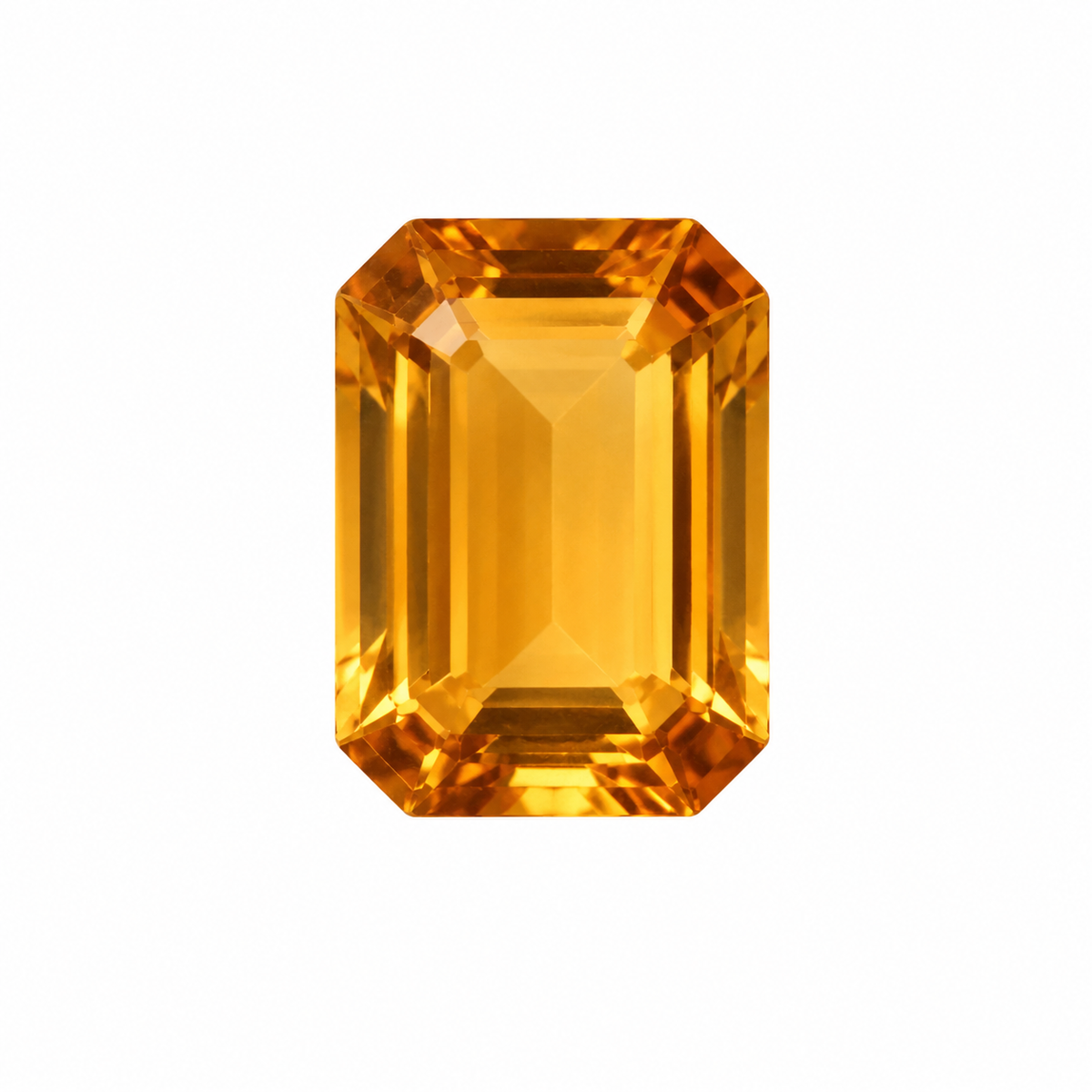 Citrine /Pukhraj uparatan rectangle Gemstone 2.35 ct.