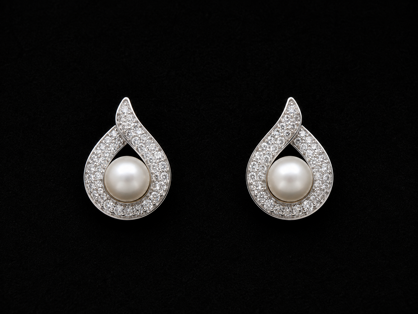 925 Silver Drop kind with pearl 2.42 gms Stud Earing