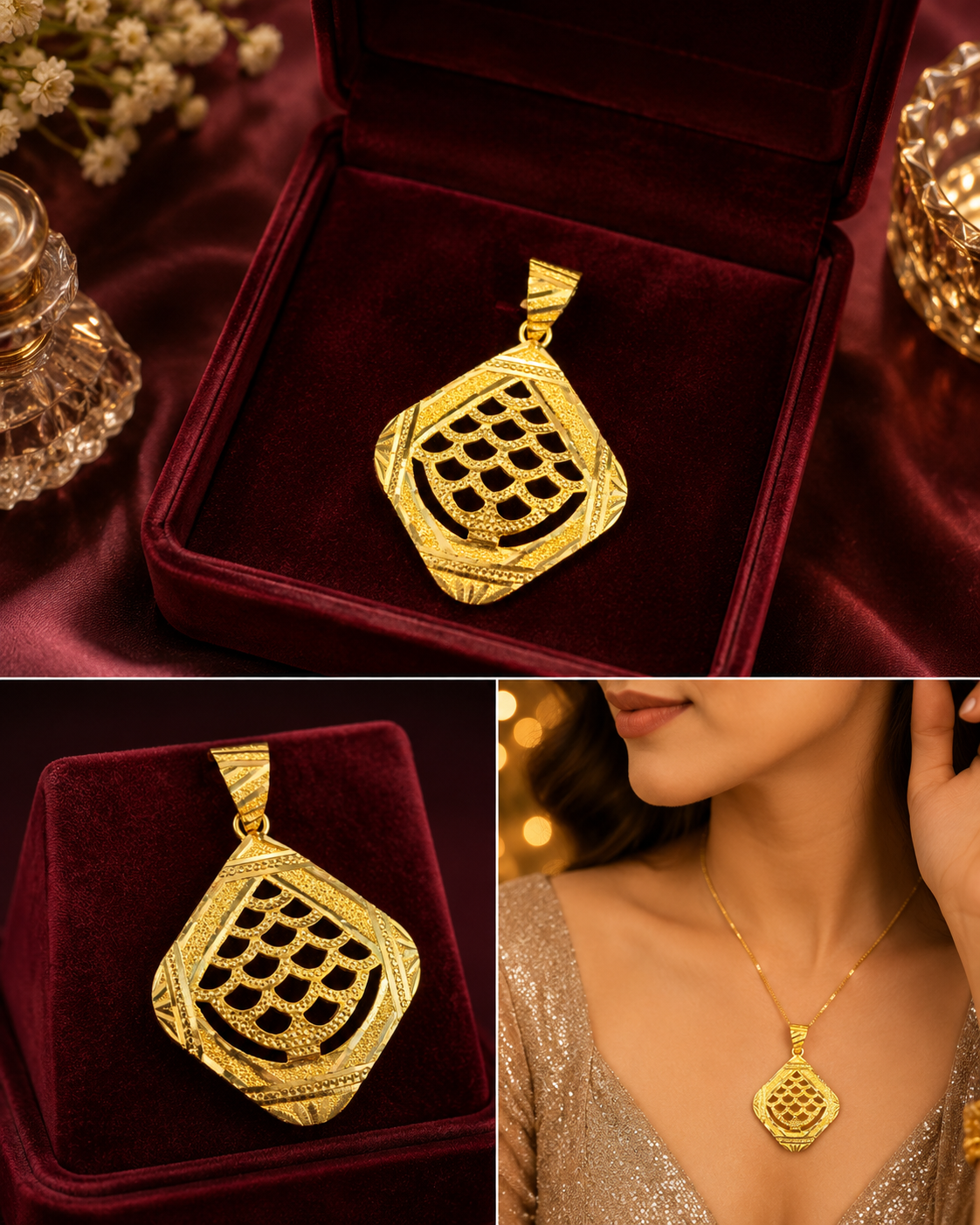916 BIS Hallmark 22 kt 2.69 gms Gold Pendant
