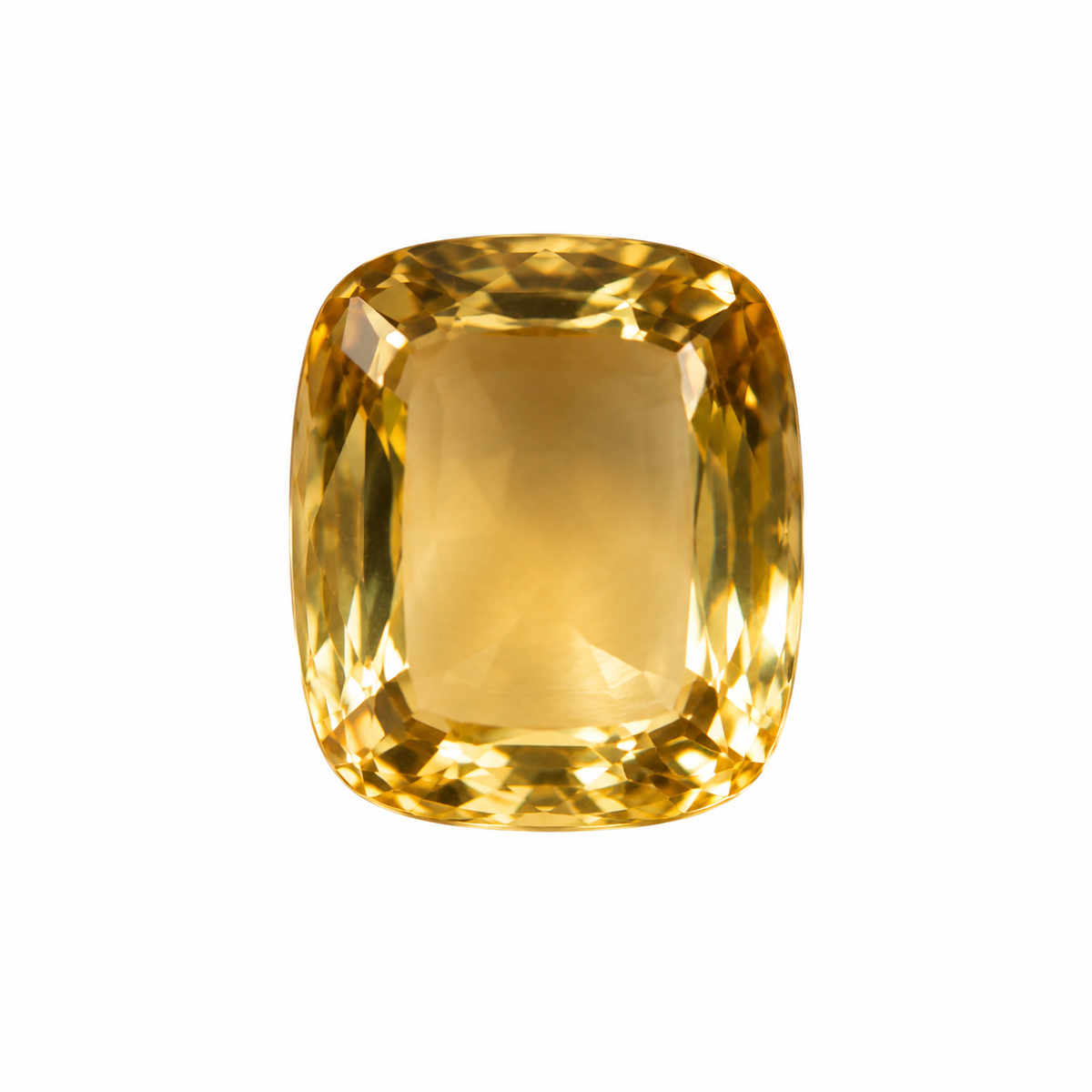 Citrine/Pukhraj uparatan cushion shape gemstone 2.35 ct