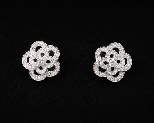 925 silver 2.79 gms floral Earing