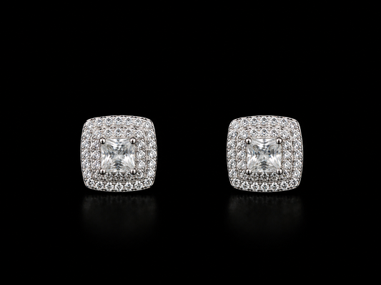 925 Silver Square 2.29 gms Earing
