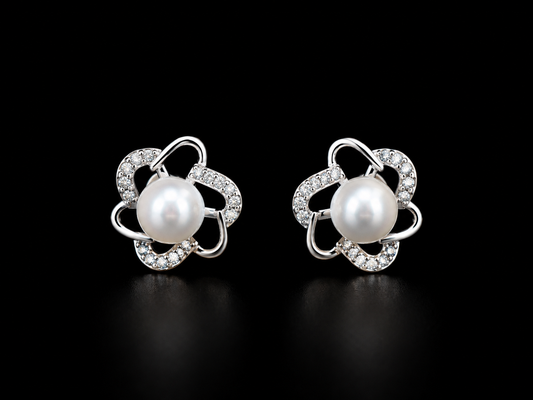 925 Silver Pearl 2.5 gms Stud Earing