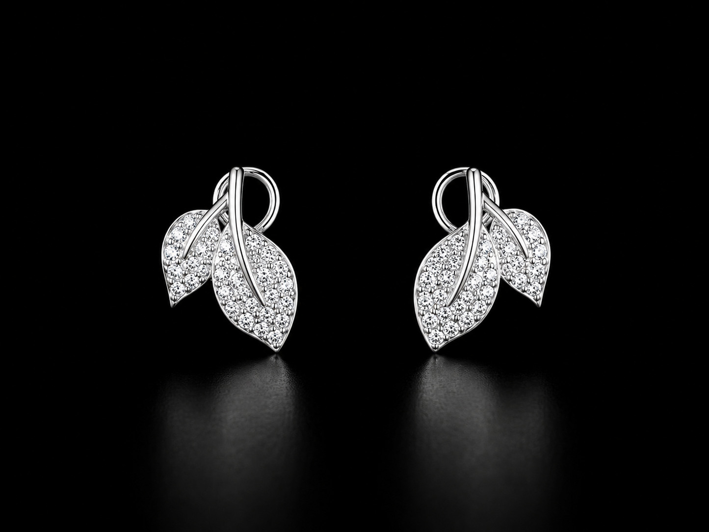 925 Silver leaf 1.36 Gms Stud Earing