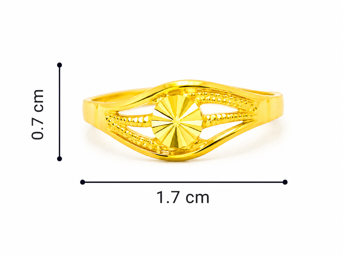 916 BIS Hallmark 1.62 gms Ring